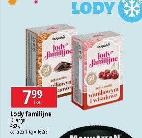 Lody waniliowo-wiśniowe Augusto familijne promocja