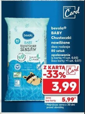 Chusteczki nawilżające Bevola baby promocja w Kaufland