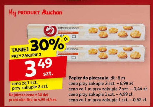 Papier do pieczenia 8 m Auchan promocja w Auchan