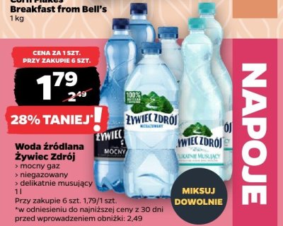 Woda źródlana niegazowany promocja w Netto