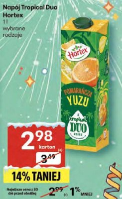 Napój Tropical Duo Hortex promocja w Delikatesy Centrum