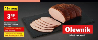 Szynka mocno wędzona Olewnik promocja w Biedronka