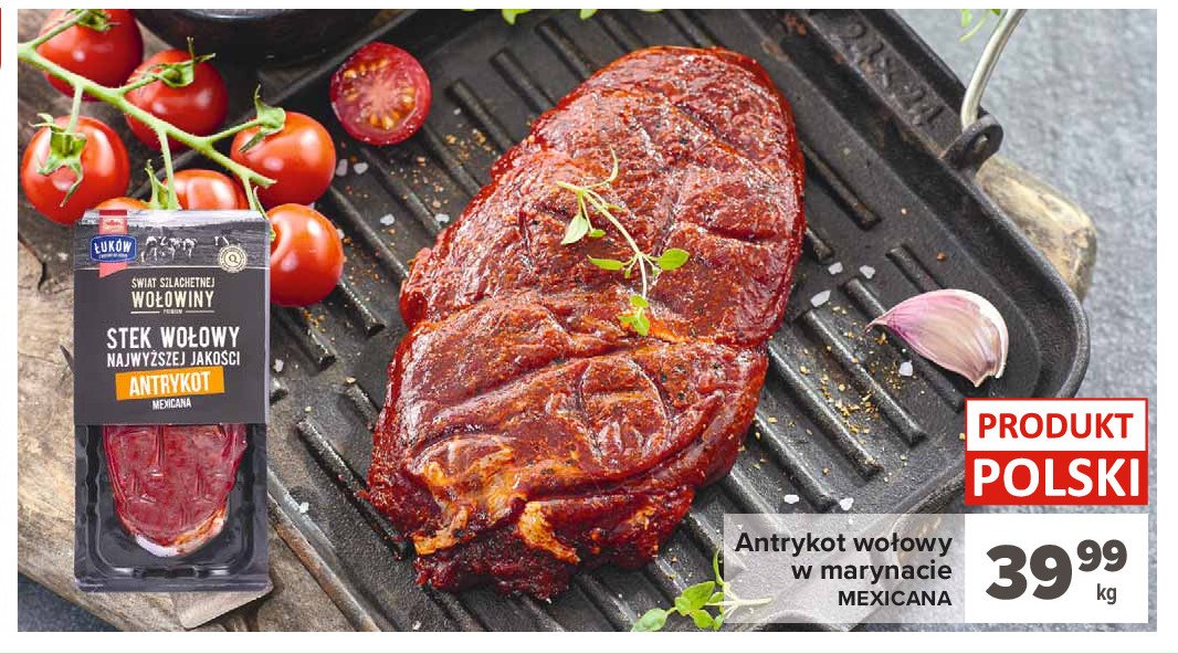 Stek wołowy z antrykotu mexicana promocja