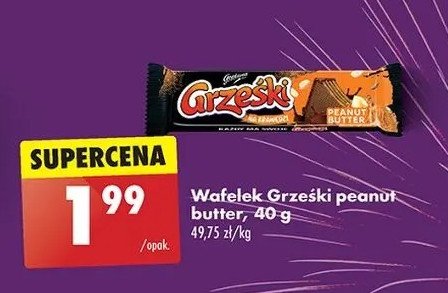 Wafelek peanut butter Grześki na krawędzi promocja