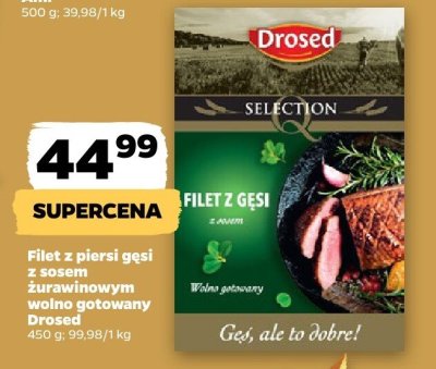 Filet z piersi gęsi z sosem żurawinowym wolno gotowany  promocja w Netto