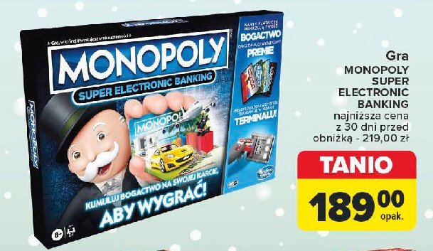 Monopoly super electronic banking Hasbro gaming promocja w Carrefour