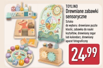 Drewniane zabawki sensoryczne TOYLINO promocja w Aldi