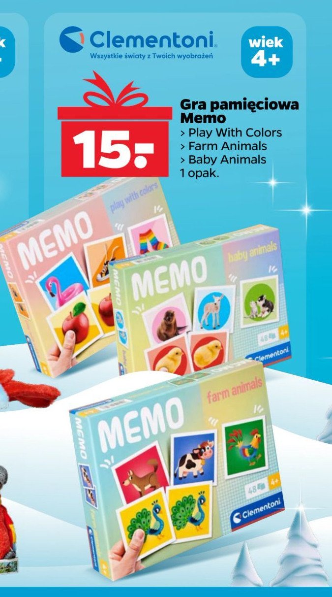 Gra memo baby animals Clementoni promocja w Netto