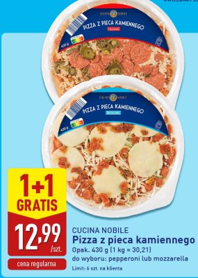 Pizza z pieca kamiennego Cucina Nobile mozzarella promocja w Aldi