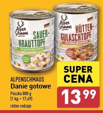 Danie gotowe gulasz Alpenschmaus promocja