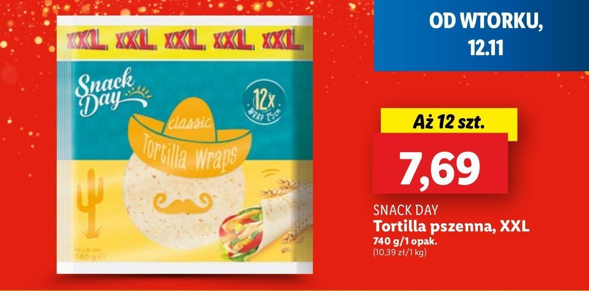 Tortilla naturalna Snack day promocja