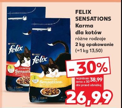 Karma dla kota z kurczakiem Purina felix sensations promocja
