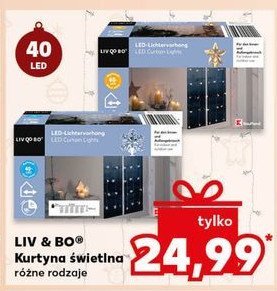 Kurtyna świetlna 40 led barwa zimna Liv & bo promocja