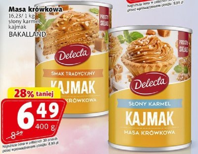 Masa krówkowa kajmak słony karmel Delecta promocja w Prim Market