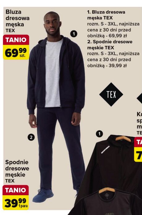 Bluza dresowa męska rozm. s-xxl Tex promocja