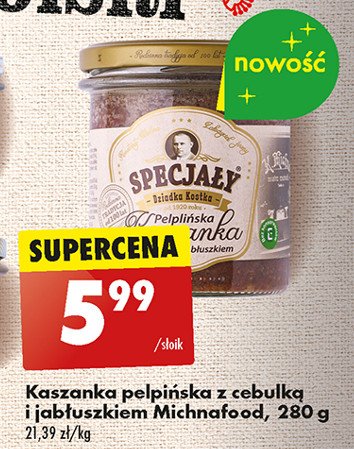 Kaszanka pelpińska z jabłkiem i cebulką Specjały dziadka kostka promocja