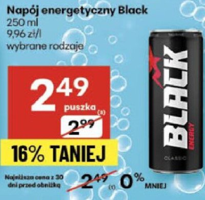 Napój energetyczny Black wybrane rodzaje promocja w Delikatesy Centrum
