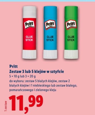  Zestaw 3 lub 5 klejów w sztyfcie promocja w Lidl