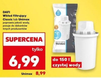 Wkład filtrujący classic Dafi promocja