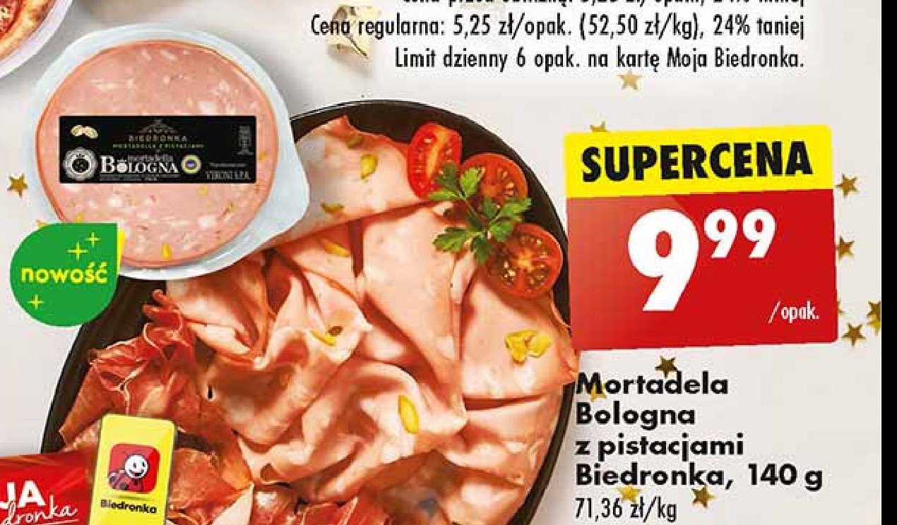 Mortadela bologna z pistacjami Biedronka promocja