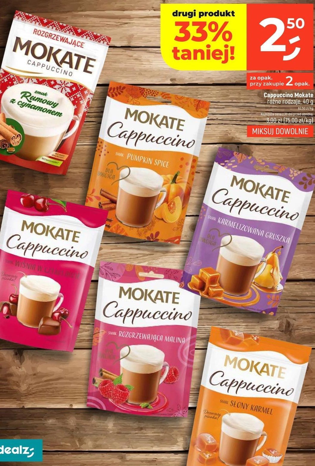 Cappucino rozgrzewająca malina Mokate cappuccino promocja