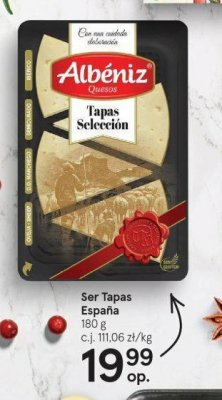 Ser tapas espana Albeniz quesos promocja