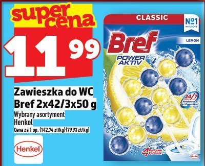 Zawieszka do WC Bref 2x42/3x50 g promocja w TOPAZ