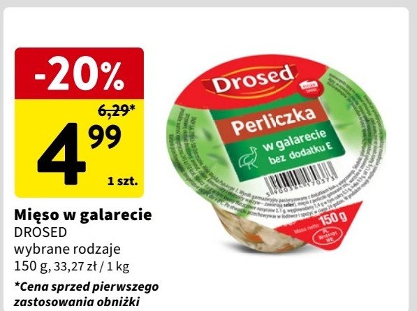 Perliczka w galarecie Drosed promocja w Intermarche