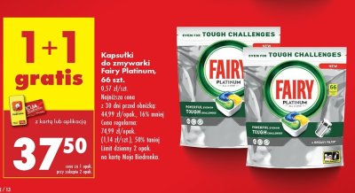 Tabletki do zmywarek Fairy Platinum Lemon promocja