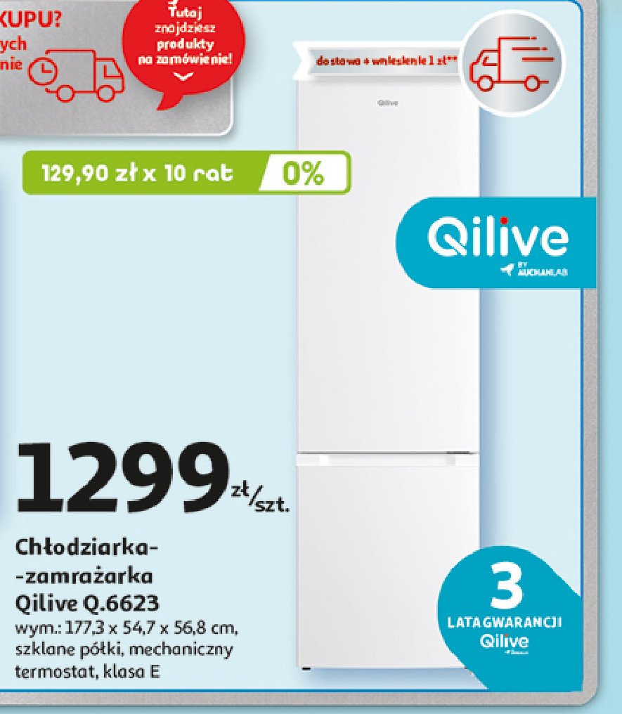 Chłodziarko-zamrażarka q.6623 Qilive promocja w Auchan