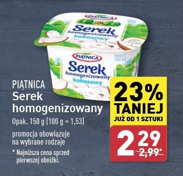 Serek homogenizowany kokosowy Piątnica promocja