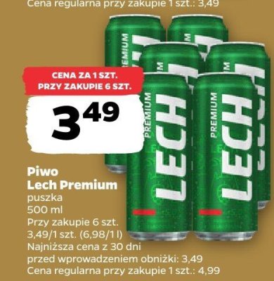 Piwo Lech Premium 500 ml promocja w Netto