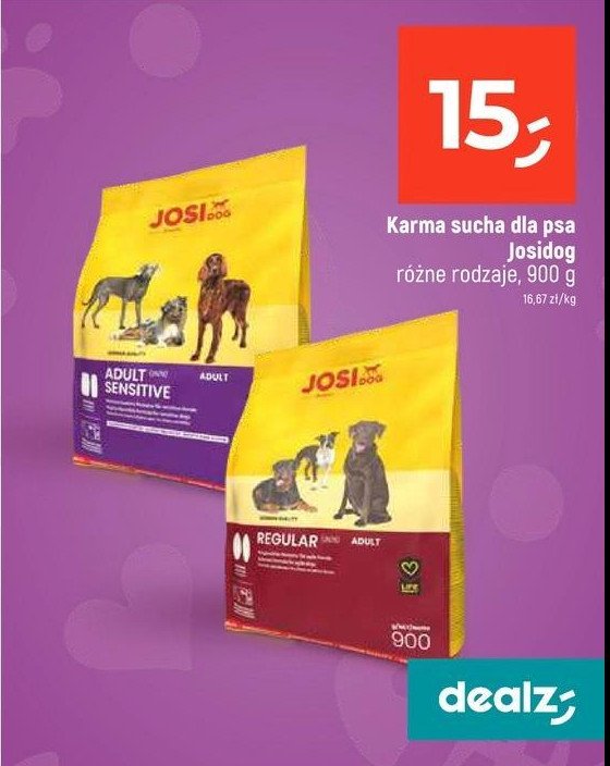 Karma dla psa regular Josi dog promocja