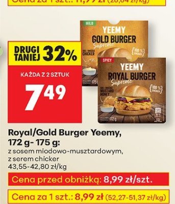 Royal/Gold Burger Yeemy, 172 g-175 g promocja w Biedronka