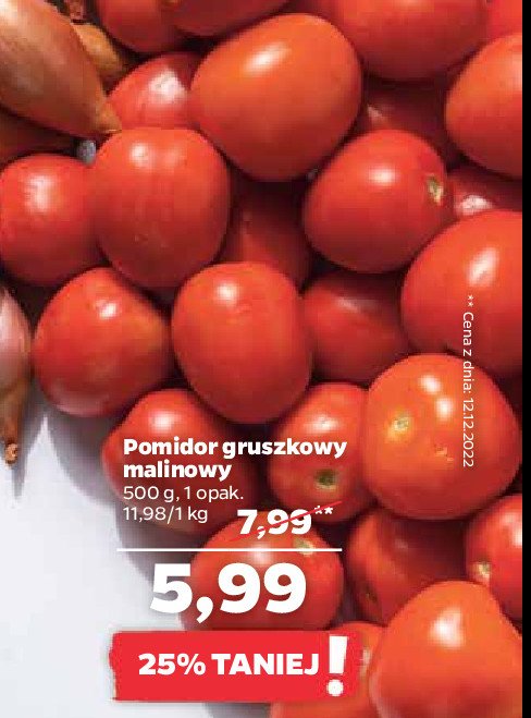 Pomidory gruszkowe promocja
