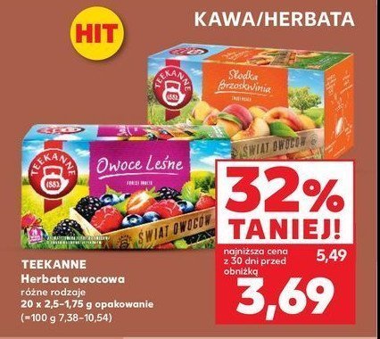 Herbata s艂odka brzoskwinia Teekanne promocja