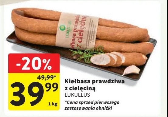 Kiełbasa prawdziwa z cielęcina Lukullus promocja