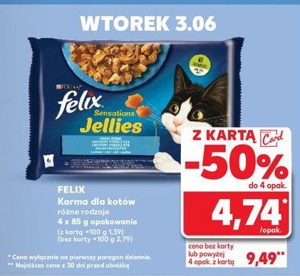 Karma dla kota rybne smaki w galaretce promocja w Kaufland