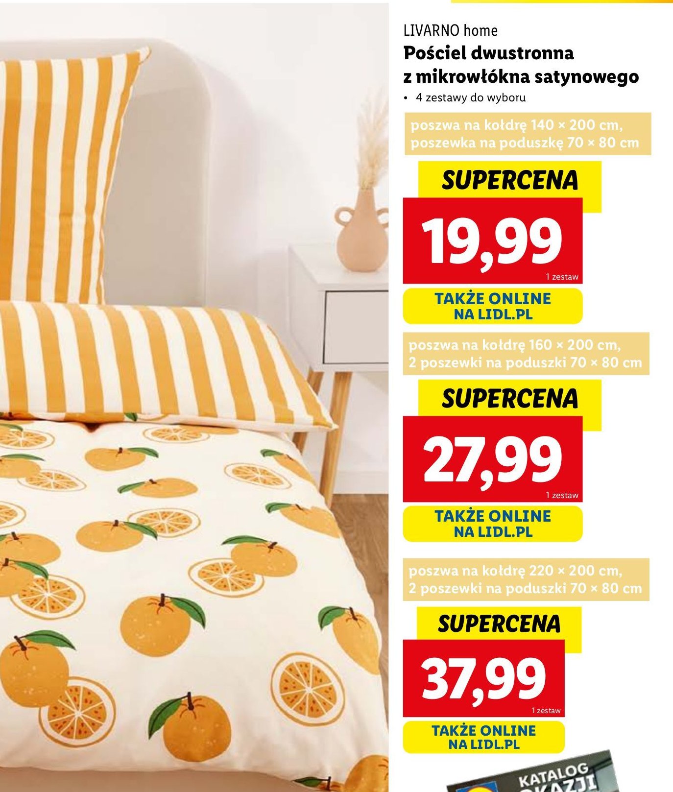 Po艣ciel z mikrow艂贸kna satynowego 160 x 200 cm + 2 x 70 x 80 cm LIVARNO HOME promocja