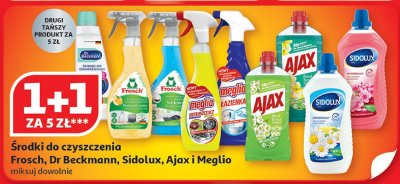 Środki do czyszczenia Frosch, Dr Beckmann, Sidolux, Ajax i Meglio Auchan promocja w Auchan