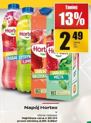 Napój Hortex różne smaki promocja w Supeco