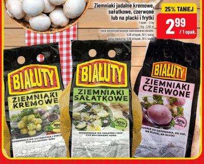 Ziemniaki jadalne na placki i frytki Białuty promocja w POLOmarket