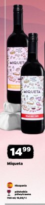 Wino Miqueta półsłodkie czerwone promocja w Netto