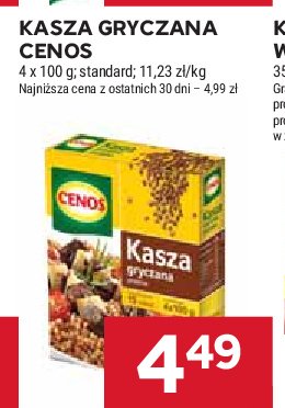 Kasza gryczana prażona Cenos promocja w Stokrotka