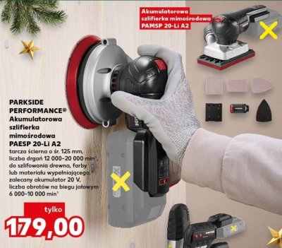 Akumulatrosowa szlifierka mimośrodkowa PAESP 20-Li A2 promocja w Kaufland