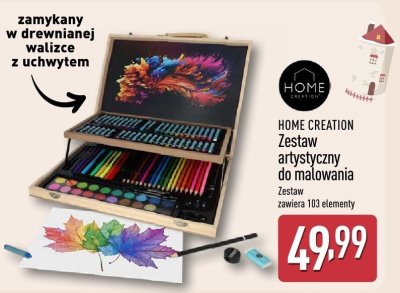 Zestaw artystyczny do malowania HOME CREATION promocja w Aldi