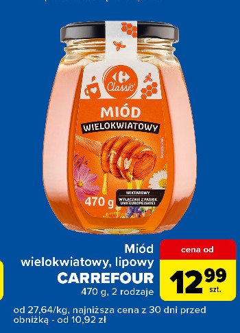 Miód lipowy nektarowy Carrefour promocja