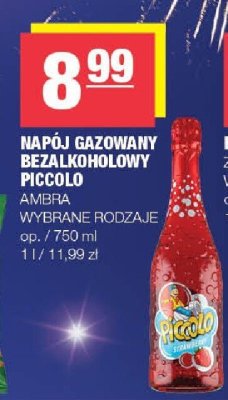 Napój gazowany bezalkoholowy Piccolo Ambra wybrane rodzaje promocja w SPAR