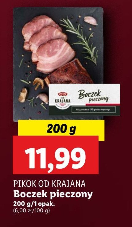 Boczek pieczony Pikok od krajana promocja