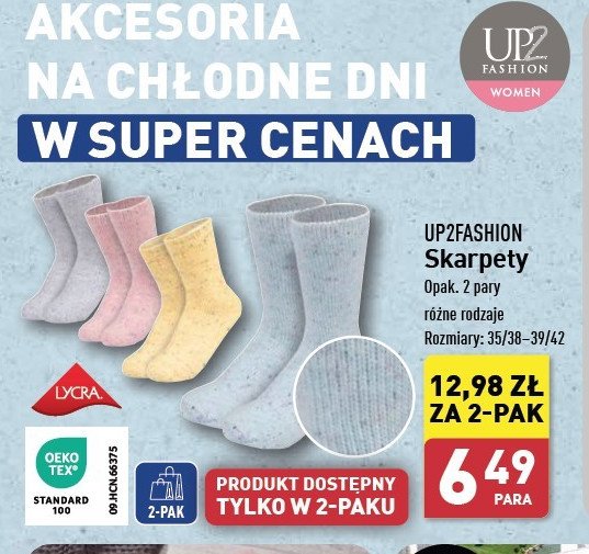 Skarpety zimowe 39-42 Up2fashion promocja